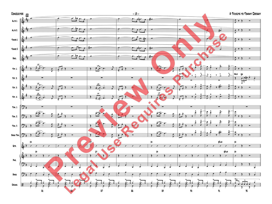 A Tribute to Tommy Dorsey Featuring: Song of India / I'm Getting Sentimental Over You 總譜 | 小雅音樂 Hsiaoya Music