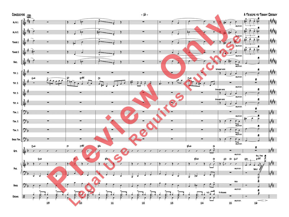 A Tribute to Tommy Dorsey Featuring: Song of India / I'm Getting Sentimental Over You 總譜 | 小雅音樂 Hsiaoya Music