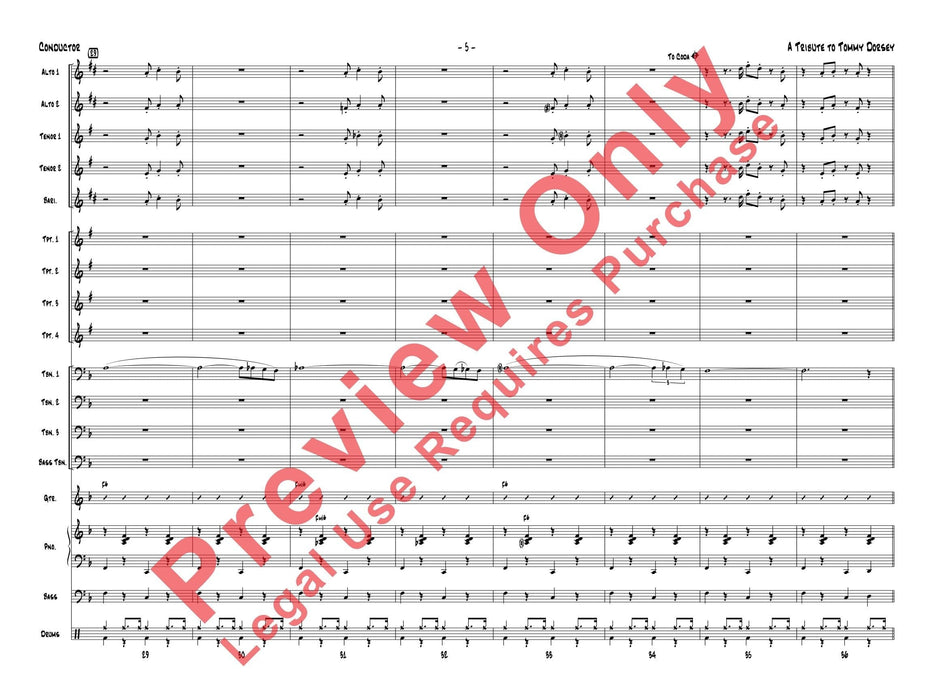 A Tribute to Tommy Dorsey Featuring: Song of India / I'm Getting Sentimental Over You 總譜 | 小雅音樂 Hsiaoya Music