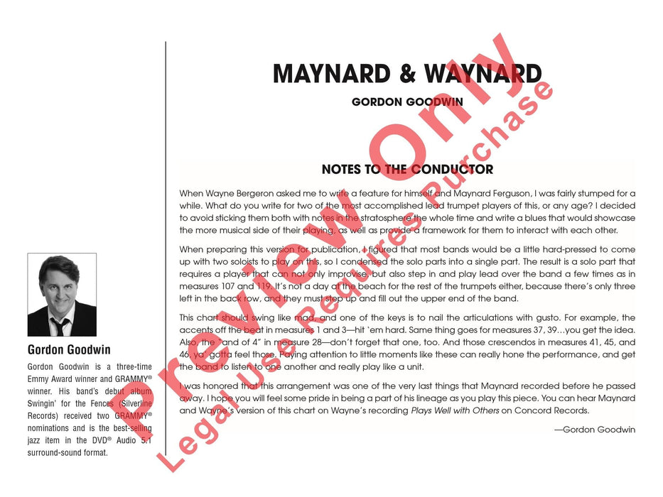 Maynard & Waynard 總譜 | 小雅音樂 Hsiaoya Music