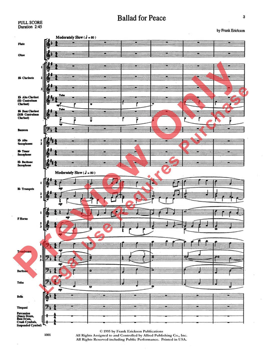 Ballad for Peace 敘事曲 總譜 | 小雅音樂 Hsiaoya Music