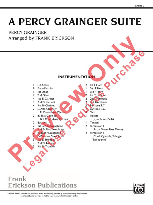 A Percy Grainger Suite 組曲 總譜 | 小雅音樂 Hsiaoya Music