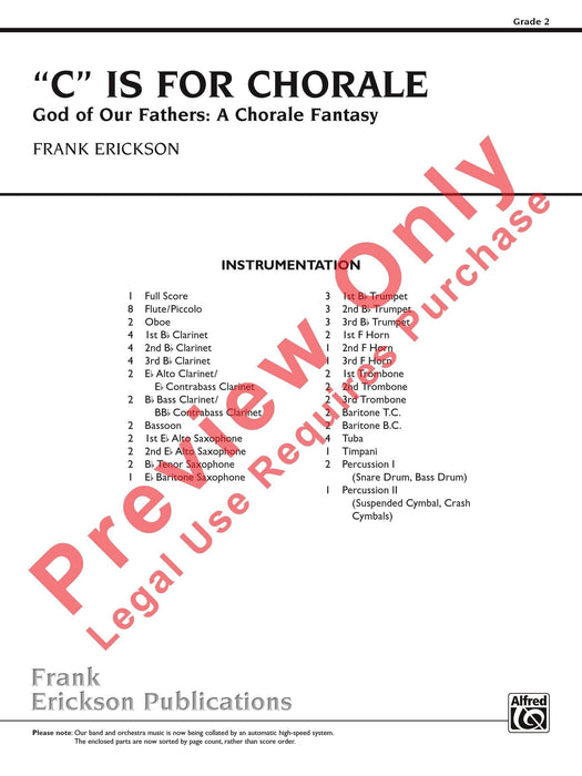 C Is for Chorale (God of Our Fathers: A Chorale Fantasy) 聖詠合唱 聖詠合唱 總譜 | 小雅音樂 Hsiaoya Music