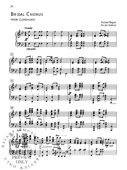 Wedding Performer: Processionals and Recessionals for Weddings 10 Famous Masterpieces Arranged for Piano 小品 鋼琴 | 小雅音樂 Hsiaoya Music