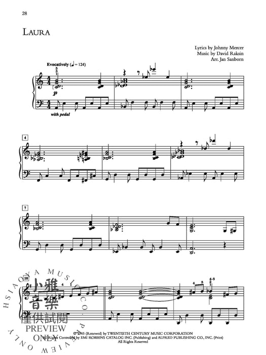 Wedding Performer: Jazz Arrangements for Wedding Receptions 7 Timeless Standards for Piano Solo 爵士音樂 鋼琴 獨奏 | 小雅音樂 Hsiaoya Music