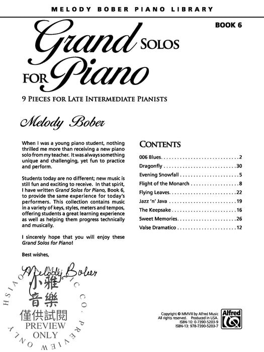 Grand Solos for Piano, Book 6 9 Pieces for Late Intermediate Pianists 獨奏 鋼琴 小品 | 小雅音樂 Hsiaoya Music