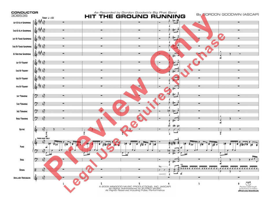 Hit the Ground Running As recorded by Gordon Goodwin's Big Phat Band 總譜 | 小雅音樂 Hsiaoya Music