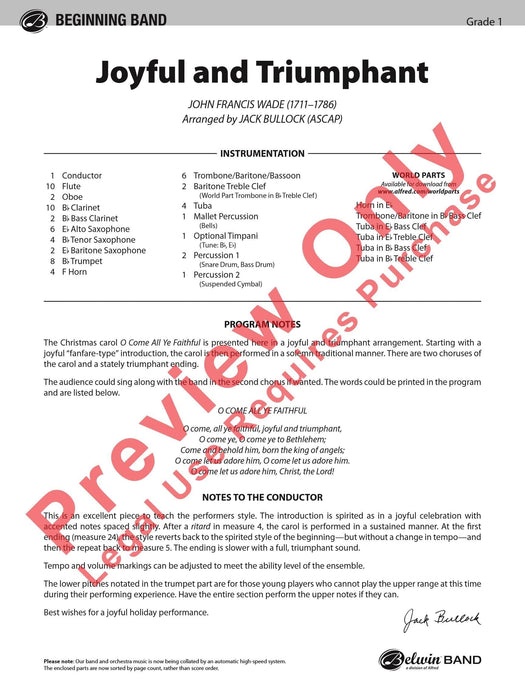 Joyful and Triumphant 總譜 | 小雅音樂 Hsiaoya Music