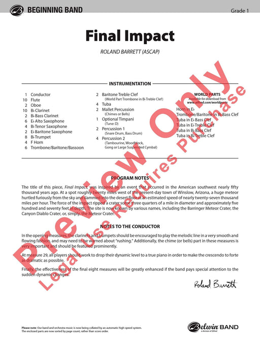 Final Impact 總譜 | 小雅音樂 Hsiaoya Music