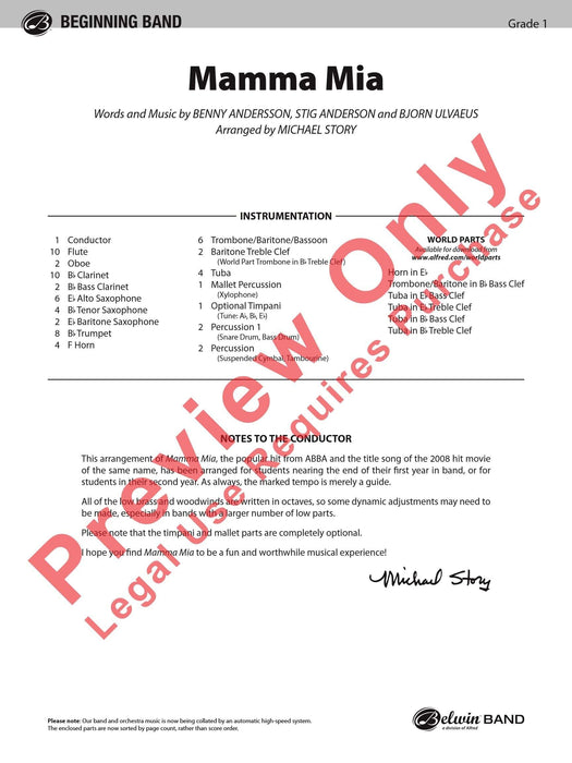 Mamma Mia As Performed by ABBA 總譜 | 小雅音樂 Hsiaoya Music