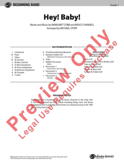 Hey! Baby! (from Dirty Dancing) 總譜 | 小雅音樂 Hsiaoya Music