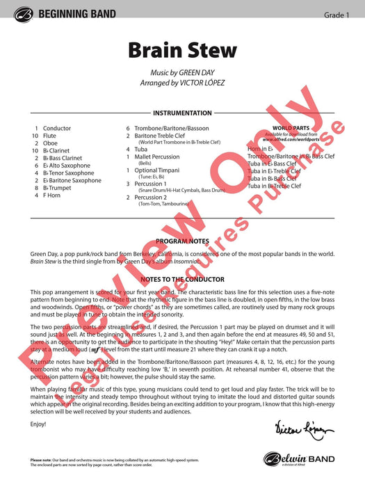 Brain Stew 總譜 | 小雅音樂 Hsiaoya Music