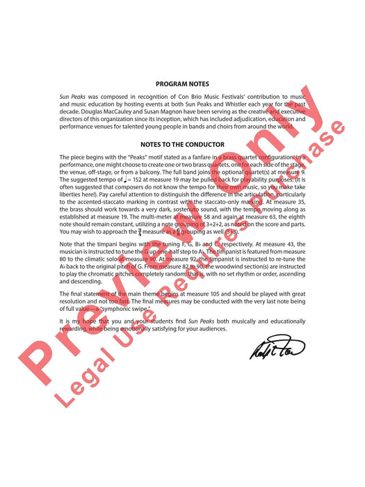 Sun Peaks 總譜 | 小雅音樂 Hsiaoya Music