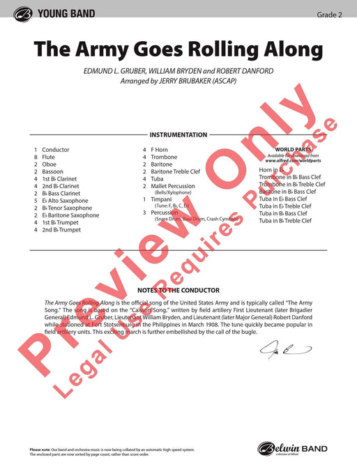 The Army Goes Rolling Along 總譜 | 小雅音樂 Hsiaoya Music