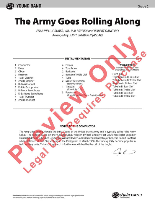 The Army Goes Rolling Along 總譜 | 小雅音樂 Hsiaoya Music