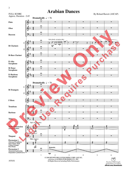 Arabian Dances 舞曲 總譜 | 小雅音樂 Hsiaoya Music