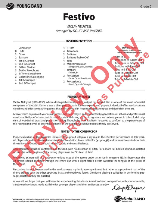 Festivo 內爾希伯爾 節慶 總譜 | 小雅音樂 Hsiaoya Music