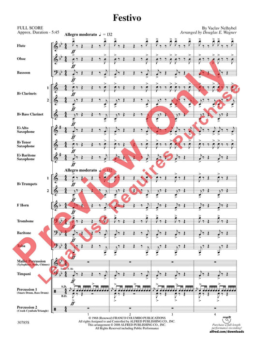 Festivo 內爾希伯爾 節慶 總譜 | 小雅音樂 Hsiaoya Music