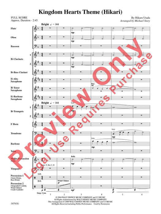 Kingdom Hearts Theme (Hikari) 主題 總譜 | 小雅音樂 Hsiaoya Music