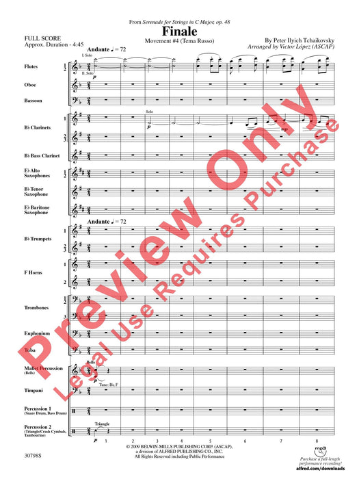 Finale (from Serenade for Strings in C Major, Opus 48, Movement #4 (Terma Russo)) 柴科夫斯基,彼得 終曲 小夜曲 弦樂 作品 樂章 | 小雅音樂 Hsiaoya Music