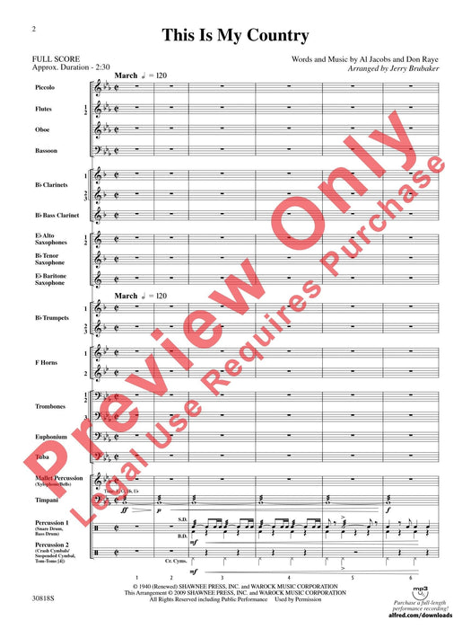 This Is My Country 總譜 | 小雅音樂 Hsiaoya Music