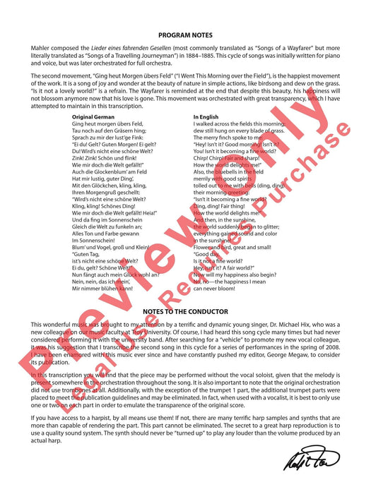 Ging heut Morgen ubers Feld 總譜 | 小雅音樂 Hsiaoya Music