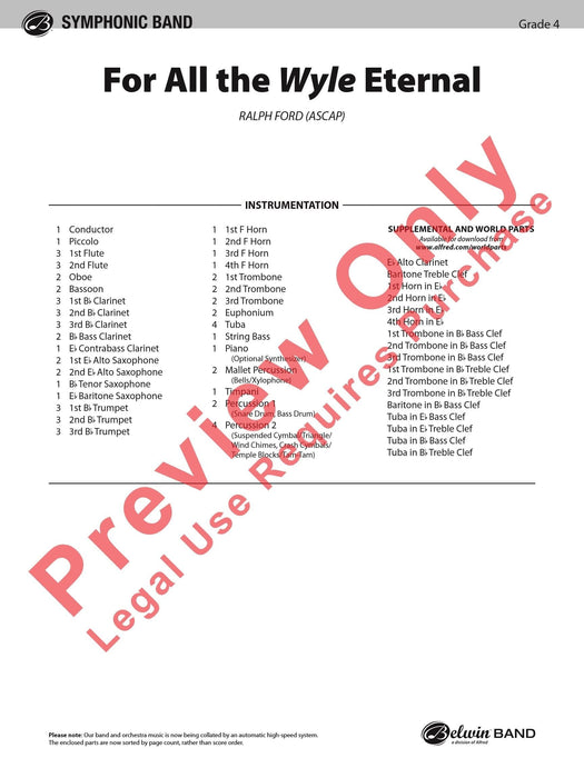 For All the Wyle Eternal 總譜 | 小雅音樂 Hsiaoya Music