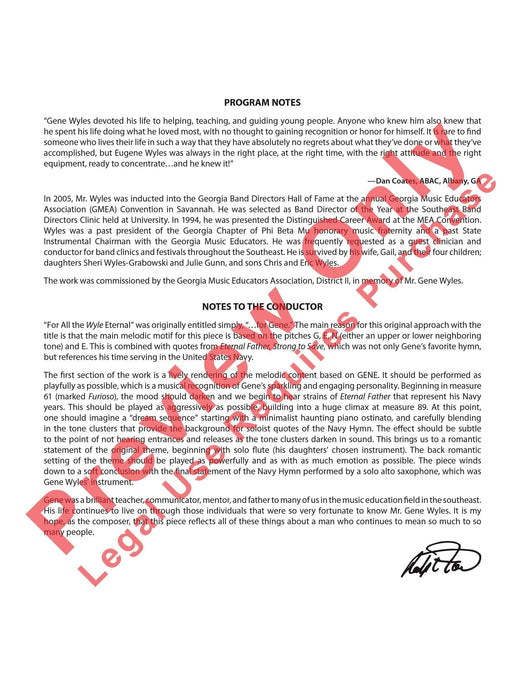 For All the Wyle Eternal 總譜 | 小雅音樂 Hsiaoya Music