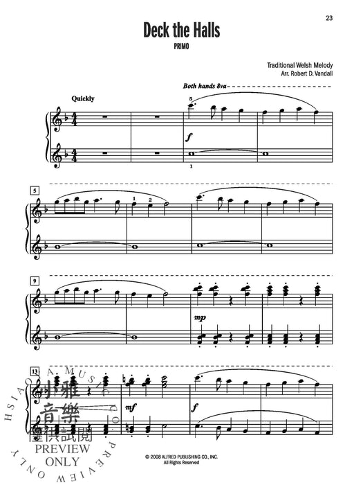 Celebrated Christmas Duets, Book 2 5 Christmas Favorites Arranged for Early Intermediate Pianists 二重奏 | 小雅音樂 Hsiaoya Music