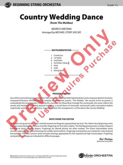 Country Wedding Dance (from The Moldau) 舞曲 摩爾道河 總譜 | 小雅音樂 Hsiaoya Music