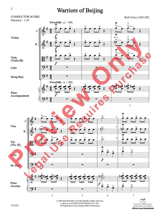 Warriors of Beijing 總譜 | 小雅音樂 Hsiaoya Music