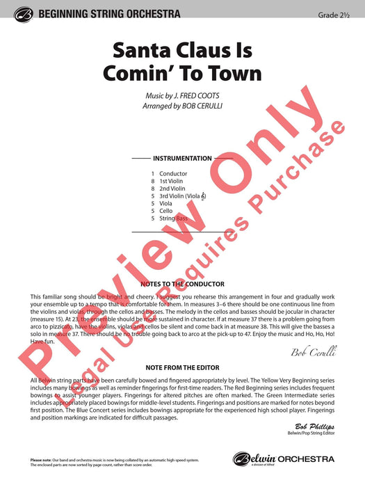 Santa Claus Is Comin' to Town 總譜 | 小雅音樂 Hsiaoya Music