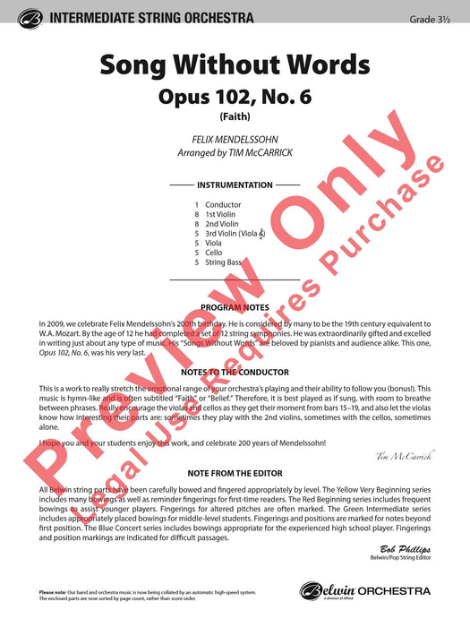 Song Without Words, Opus 102, No. 6 (Faith) 孟德爾頌,菲利克斯 無言歌作品 | 小雅音樂 Hsiaoya Music