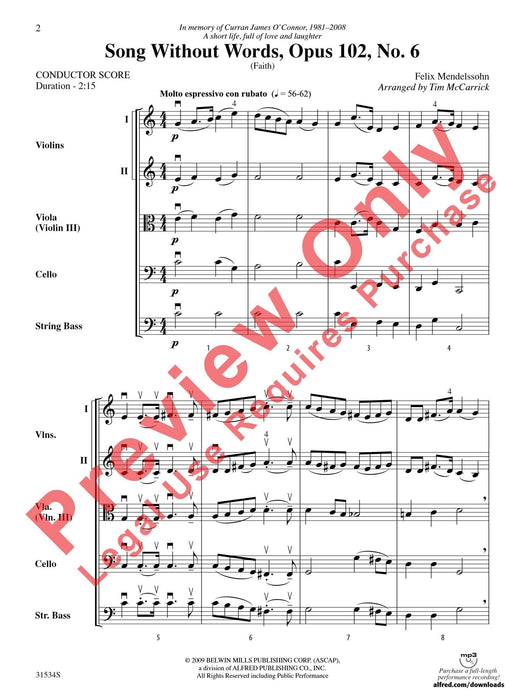 Song Without Words, Opus 102, No. 6 (Faith) 孟德爾頌,菲利克斯 無言歌作品 | 小雅音樂 Hsiaoya Music
