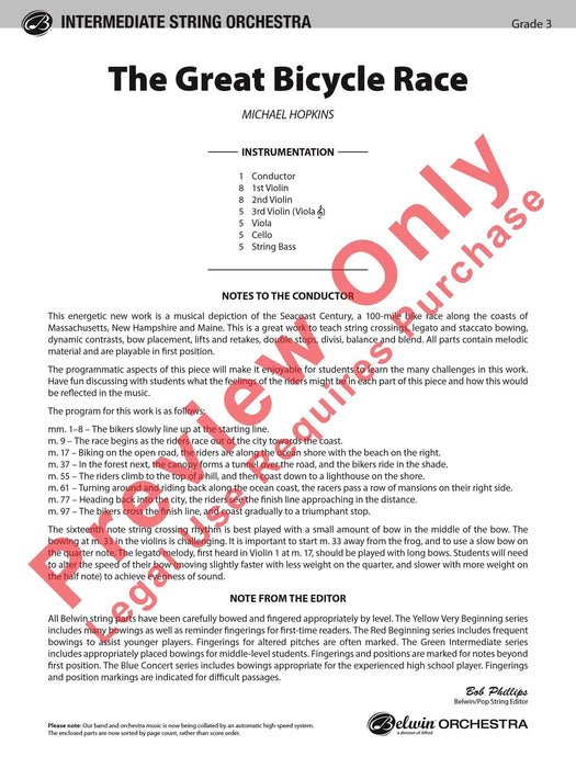 The Great Bicycle Race 總譜 | 小雅音樂 Hsiaoya Music