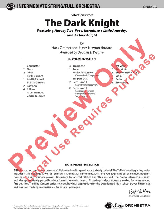 The Dark Knight, Selections from Featuring: Harvey Two-Face / Introduce a Little Anarchy / A Dark Knight 總譜 | 小雅音樂 Hsiaoya Music