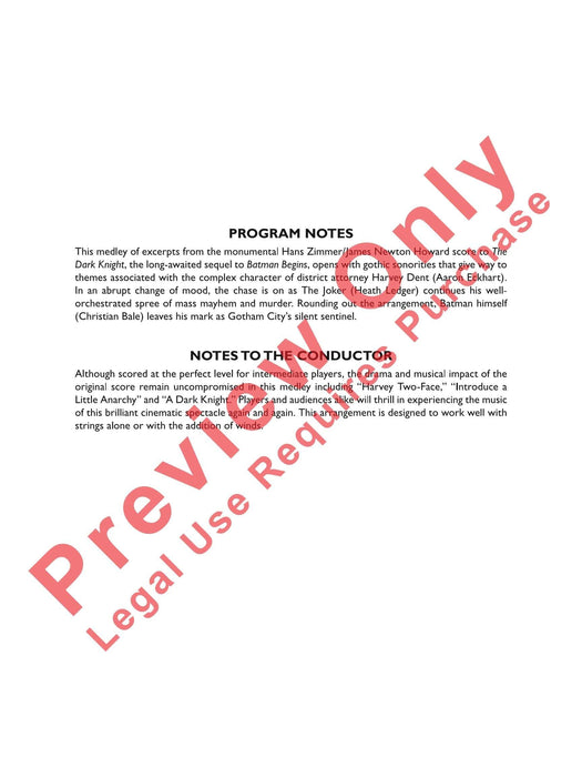 The Dark Knight, Selections from Featuring: Harvey Two-Face / Introduce a Little Anarchy / A Dark Knight 總譜 | 小雅音樂 Hsiaoya Music