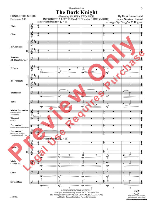 The Dark Knight, Selections from Featuring: Harvey Two-Face / Introduce a Little Anarchy / A Dark Knight 總譜 | 小雅音樂 Hsiaoya Music