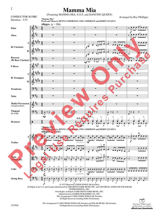 Mamma Mia, Selections from Featuring: Mamma Mia / S.O.S. / Dancing Queen 總譜 | 小雅音樂 Hsiaoya Music