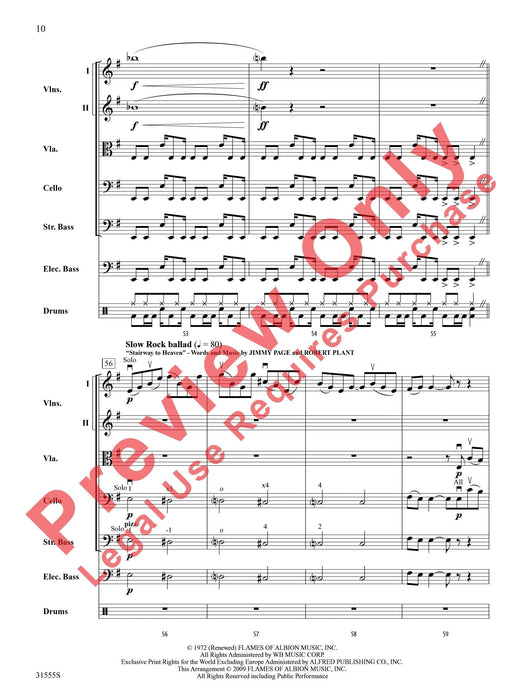 Led Zeppelin Medley Featuring: Communication Breakdown / Immigrant Song / Stairway to Heaven / Dazed and Confused / Rock and Roll 組合曲 總譜 | 小雅音樂 Hsiaoya Music