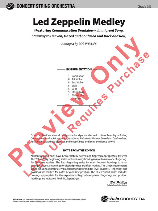 Led Zeppelin Medley Featuring: Communication Breakdown / Immigrant Song / Stairway to Heaven / Dazed and Confused / Rock and Roll 組合曲 總譜 | 小雅音樂 Hsiaoya Music