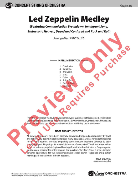 Led Zeppelin Medley Featuring: Communication Breakdown / Immigrant Song / Stairway to Heaven / Dazed and Confused / Rock and Roll 組合曲 總譜 | 小雅音樂 Hsiaoya Music
