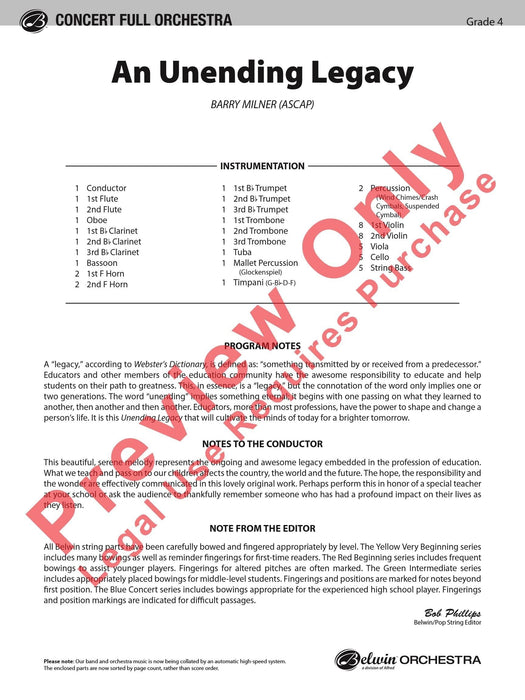 An Unending Legacy 總譜 | 小雅音樂 Hsiaoya Music