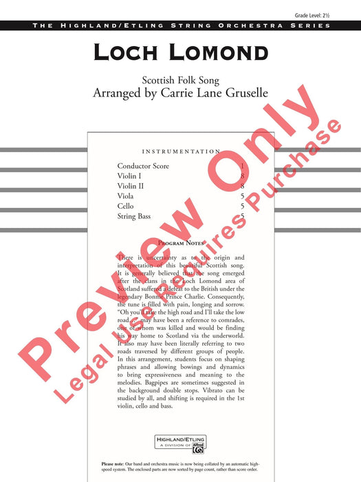 Loch Lomond 總譜 | 小雅音樂 Hsiaoya Music