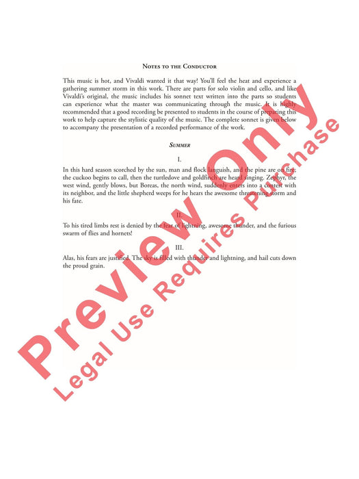 Summer from The Four Seasons First Movement 韋瓦第 四季樂章 總譜 | 小雅音樂 Hsiaoya Music