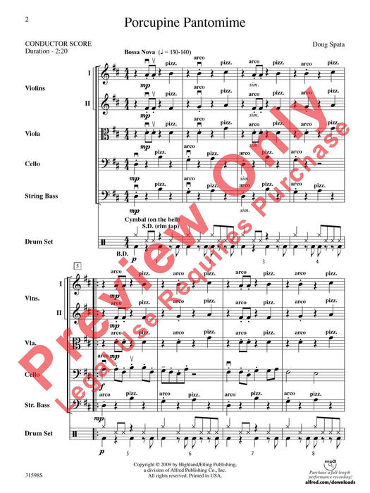 Porcupine Pantomime 總譜 | 小雅音樂 Hsiaoya Music