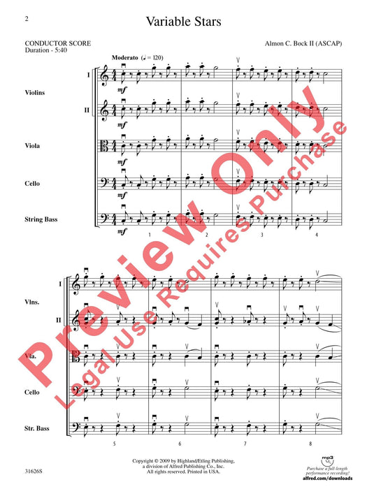 Variable Stars 詠唱調 總譜 | 小雅音樂 Hsiaoya Music