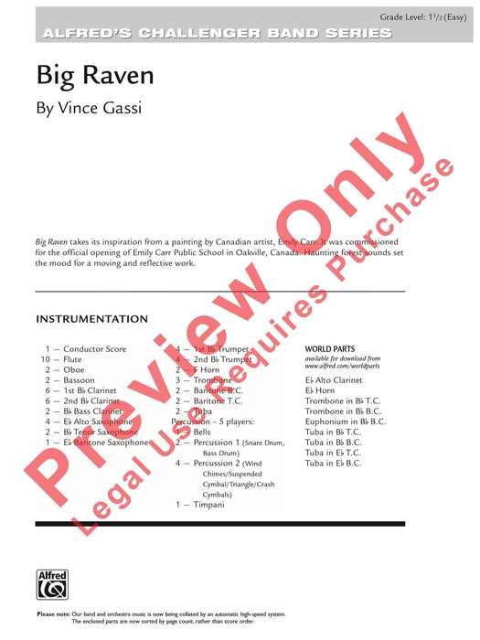 Big Raven 總譜 | 小雅音樂 Hsiaoya Music