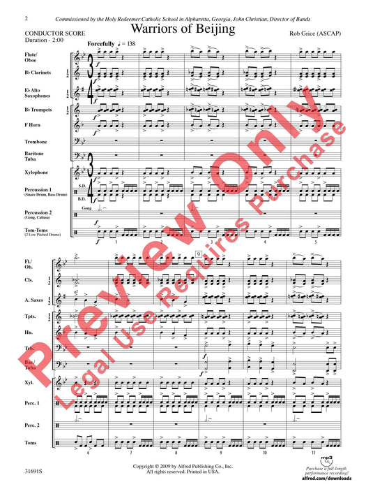 Warriors of Beijing 總譜 | 小雅音樂 Hsiaoya Music