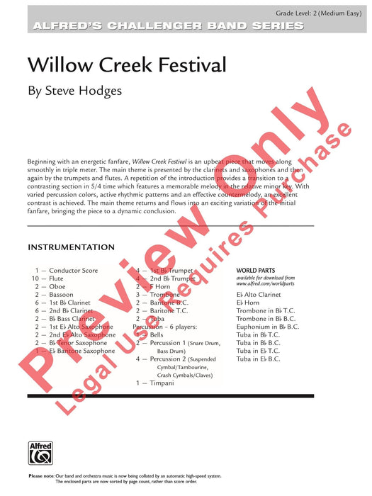 Willow Creek Festival 總譜 | 小雅音樂 Hsiaoya Music
